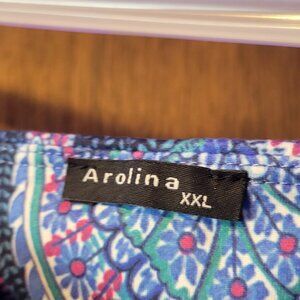 Palooza pants Paisley blue design, no pockets size XXL